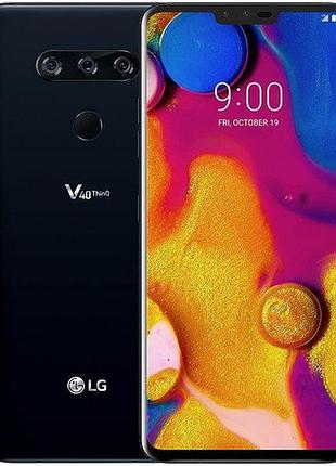 Смартфон lg v40 thinq (v405ebw) 6/128gb aurora black 2 сим p-oled 6.4" 8ядер 12мп+16мп+12мп 3300mah/