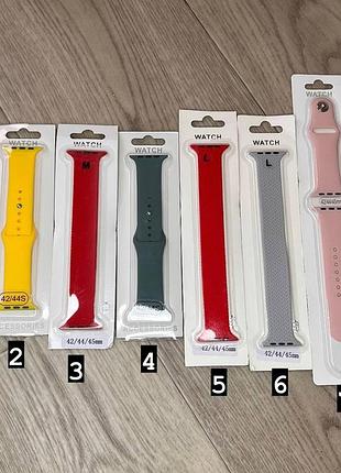 Силіконовий  браслет для apple watch та інші годиниики в ассортименті розмір 42/44 mm