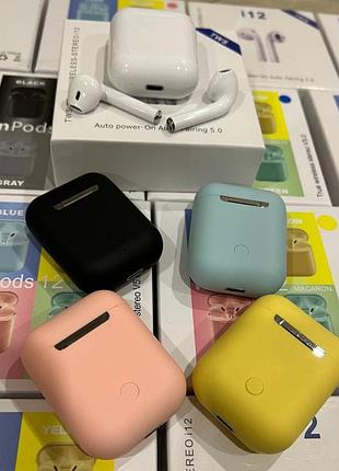 Бездротові навушники i12 bluetooth tws stereo bluetooth 5.0