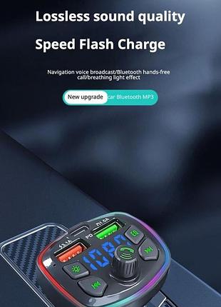 Модулятор fm q7, трансмиссер, автомобильный bluetooth-mp3-плеер с громкой связью,usb, зарядка