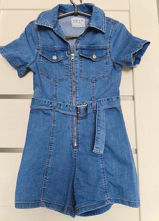 Джинсовый комбинезон шорты, размер с