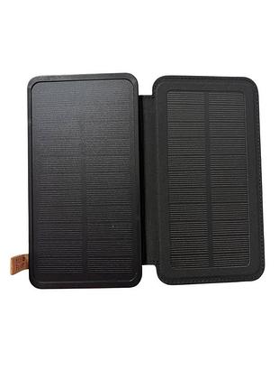 Повербанк usb power bank solar charger 20000 мач на сонячній батареї з ліхтариком, швидка зарядка від сонця