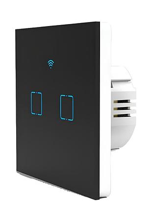 Wi-fi сенсорный выключатель 2 сенсора, умный выключатель wi-fi черный