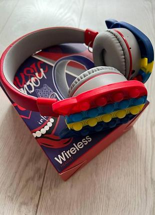 Беспроводные bluetooth наушники с pop it (поп ит) на аккумуляторе наушники с поп-ит