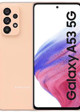 Смартфон samsung galaxy a53 5g 8/128gb peach 2 sim 6.5" exynos 1280 nfc 64 мп 4к 5000 mah
