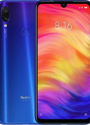 Смартфон xiaomi redmi note 7 4/64gb neptune blue 2 sim lte nano-sim 6.3" ips 2340x1080 48 мп + 5 мп 4000 mah