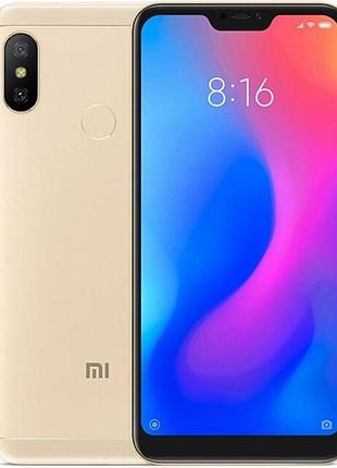 Смартфон xiaomi mi a2 lite 4/64 gb gold 2 sim lte 5.84" 4000 mah 2280x1080 12 мп + 5 мп  full hd android