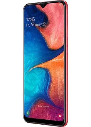 Смартфон samsung galaxy a20 (a205f) 3/32gb red, 2 sim 6.2" 13 мп + 5 мп nfc 4000 mah 5