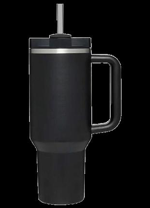 Термокружка stanley quencher h2.0 1200 мл black нержавіюча сталь вакуумна