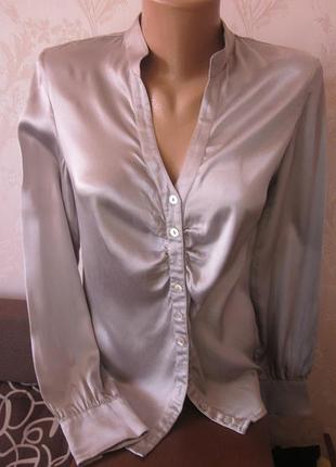 Нежнейшая шелковая рубашка caroll  размер xs
