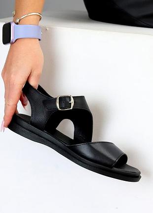 Босоножки "karat", черные, натуральная кожа