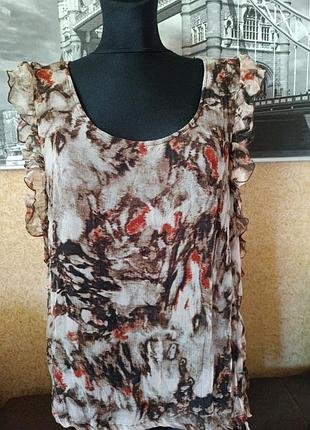 Майка кофточка женская из натурального шелка 100% aako р.xl