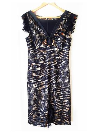 Женское платье вечернее нарядное брендовое итальялия в идеальном состоянии атлас золото черный гипюр коктейльное