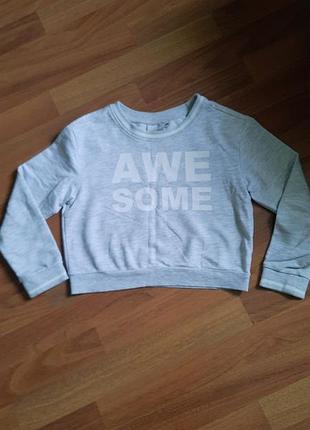 Свитшот короткий на девочку.