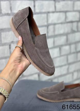 Мокасини натуральна замша