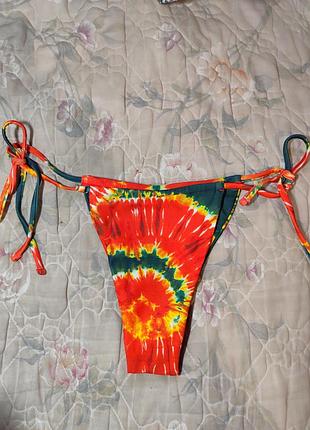 Стильные открытые эффектные плавки купальник полустринги бикини в бассейн пляж тренировки