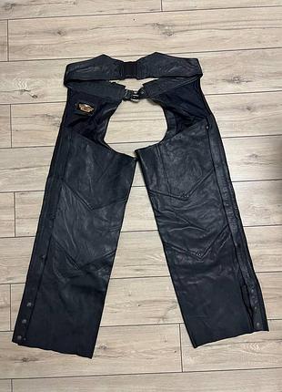 Чоловічі шкіряні мото штани чапси harley-davidson 2xl мотоштани ковбойські