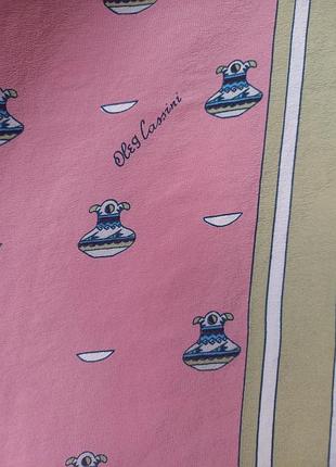 Дизайнерский винтажный шелковый платок