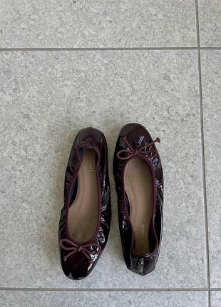Бордові балетки