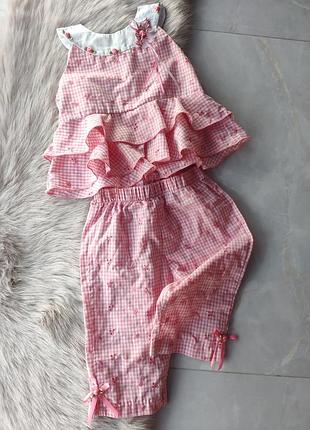 Костюм на лето для девочки, 12-18мес, комплект летний