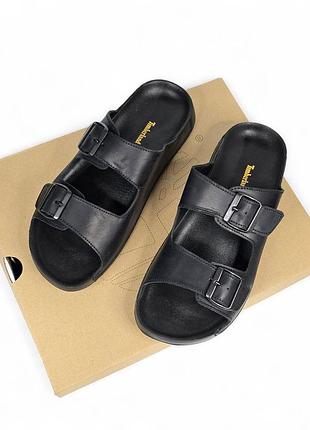 Чоловічі шльопанці timberland slides leather black