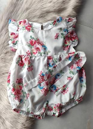 Бодик песочник летний для девочки, 12 мес