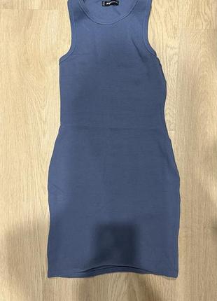 Блакитна трикотажна коротка сукня new yorker розмір l