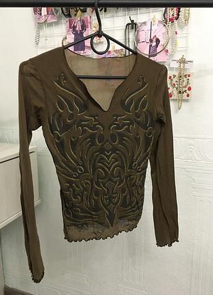 Лонгслів-сітка, vintage, s-m