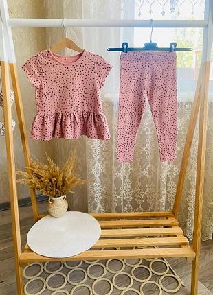 Костюмчик для дівчинки костюм футболка та лосіни