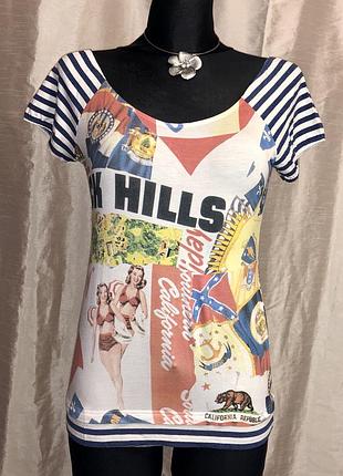 Винтажная редкая футболка pin-up usa patchwork стиль von dutch y2k