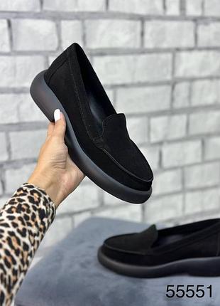 Лоферы натуральная замша