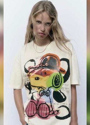 Футболка zara peanuts