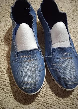 Джинсовые балетки