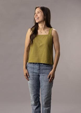 Топ женский льняной оливкового цвета primark