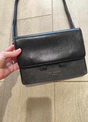Женская сумка-мессенджер mariann mirror crosshatch от ted baker – чёрная