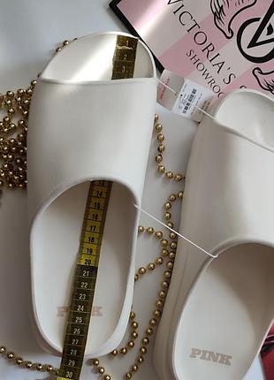 Тапочки victoria's secret pink l 40 41 резиновые пляжные на платформе