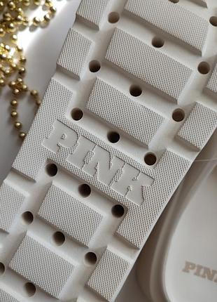 Тапочки victoria's secret pink l 40 41 резиновые пляжные на платформе