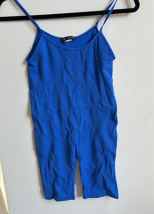 Синій ромпер в рубчик zara