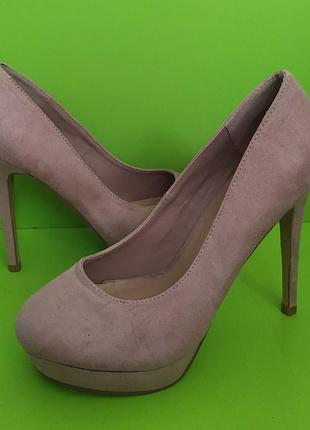 Бежевые туфли платформа на шпильке new look, 3/36