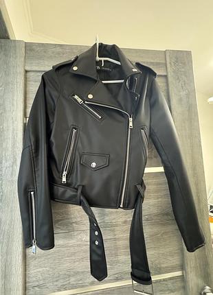 Zara кожаная куртка, косуха