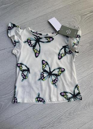 Футболка h&amp;m 2-3 года | новая с биркой 🦋