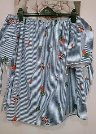 Літня блуза з відкритими плечима