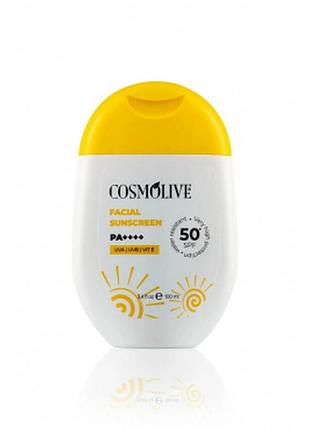 Солнцезащитный крем для лица с spf 50+ cosmolive, 100 мл
