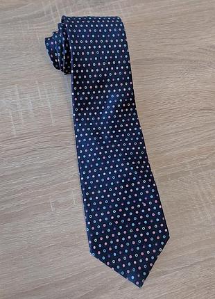 Галстук синій в горошок краватка