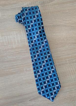 Галстук синій в кліітинку краватка