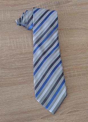 Галстук серый в полоску галстук