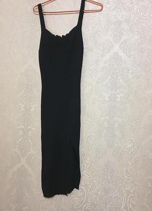 Чорна в'язана сукня  від shein