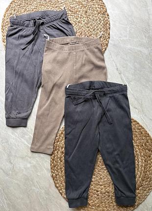 Сет з 3 пар штанців 86 см 12–18 місяців h&m