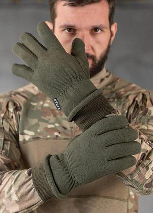 Рукавички на флісі олива вт0478