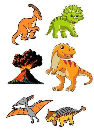 Временная тату дино вулкан